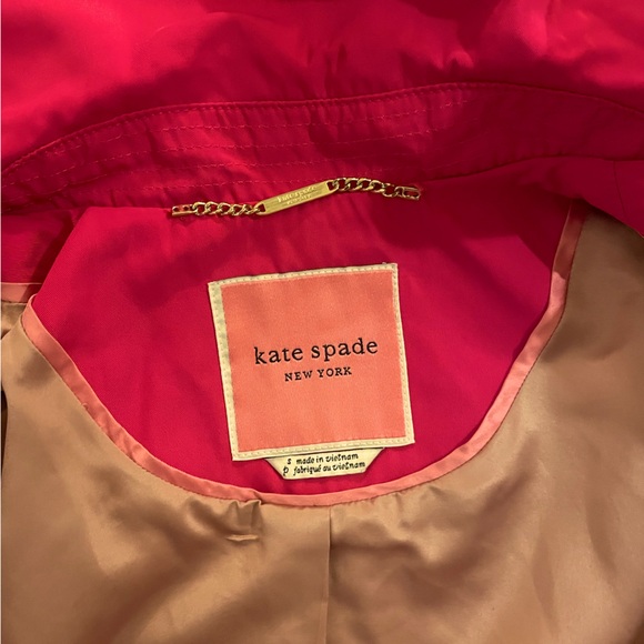 Kate Spade Pink Trench Raincoat - Picture 4 of 6